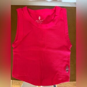 Free People Movement Free Throw Guava Pink Sunset Ribbed Muscle Tank. XS/S